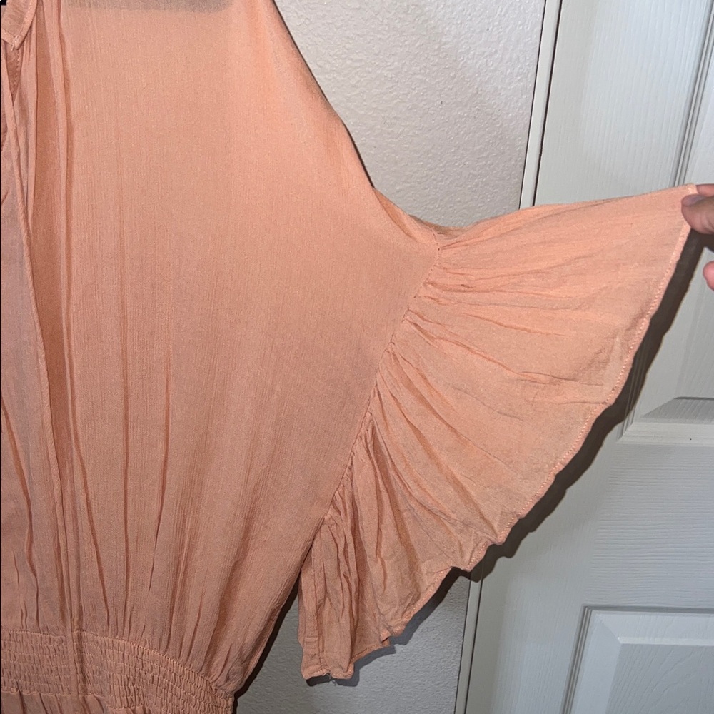 Mustard Seed Peach Ruffled Dress - Picture 5 of 5